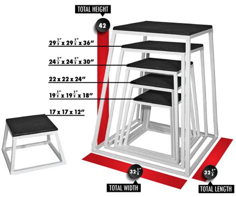 metal plyo box sizes|plyometric box dimensions.